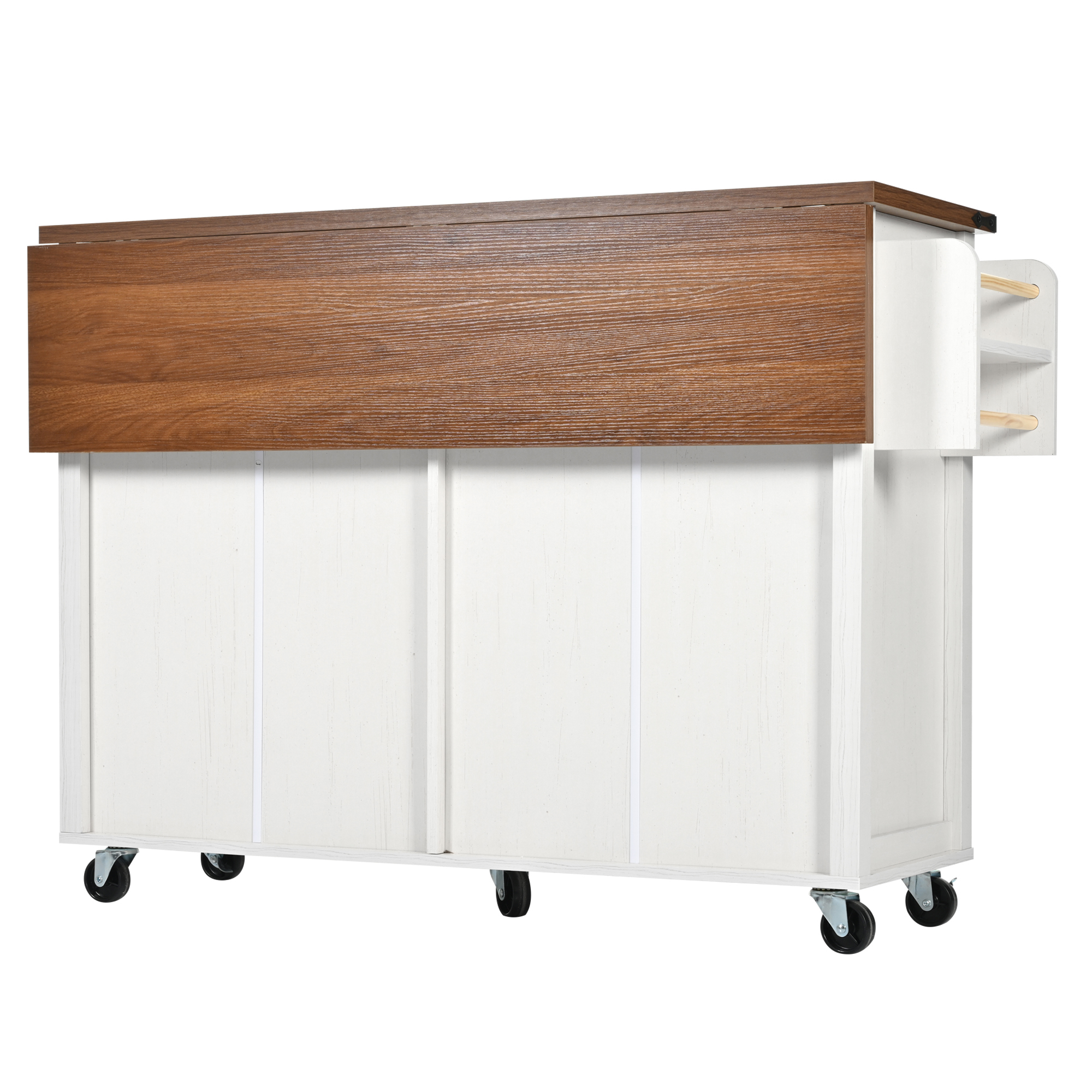 Wood Kitchen mode Island Trolley Serving Cart Rolling Storage Drawer Cabinet Cupboard