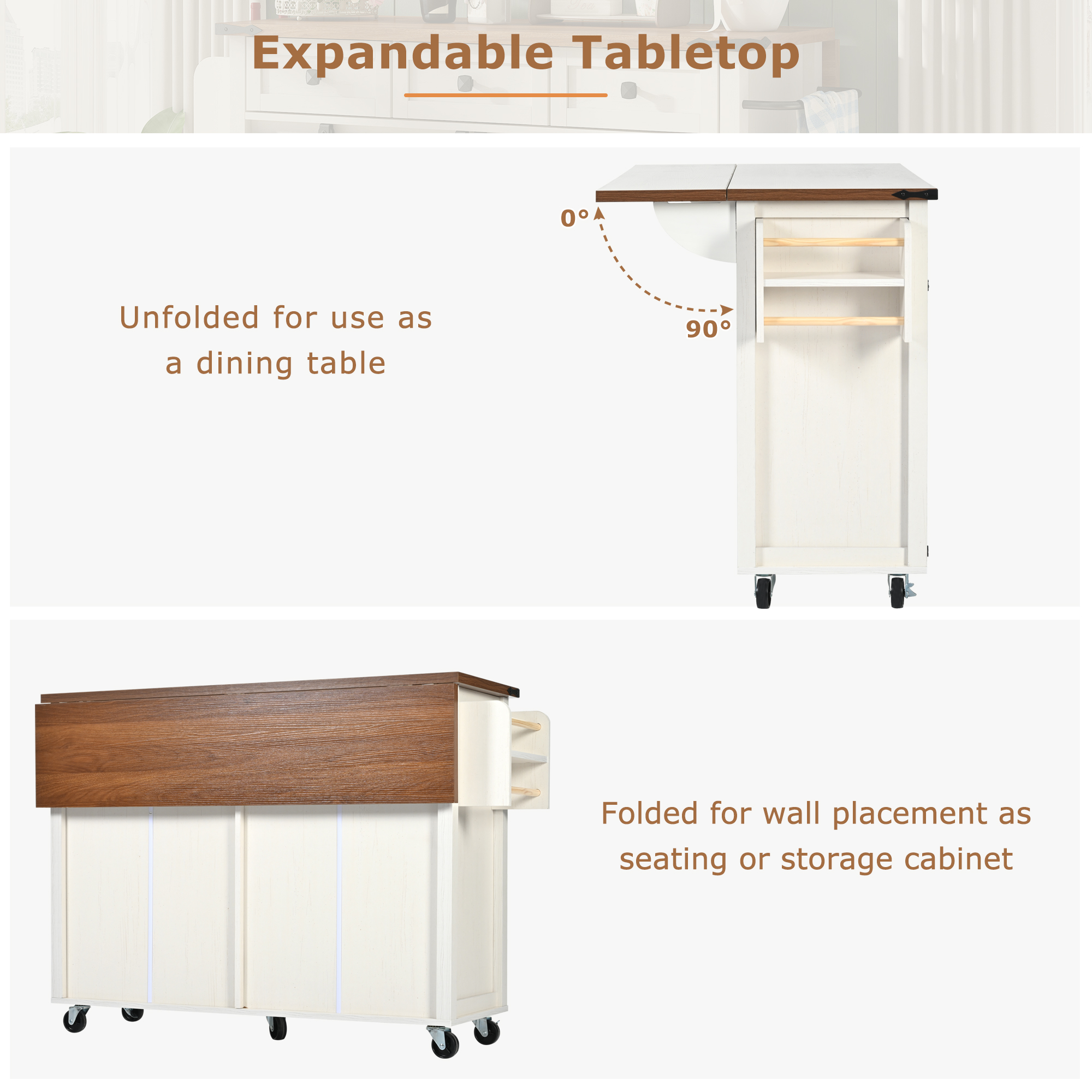 Wood Kitchen Island Trolley Serving boutiques Cart Rolling Storage Drawer Cabinet Cupboard