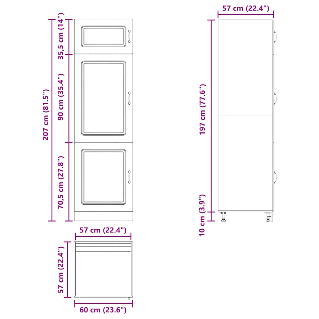 Sonoma Eiche Küchenschrank Küchenzeile Unterschrank Einbauküche - Kalmar Line - Bild 223 von 281
