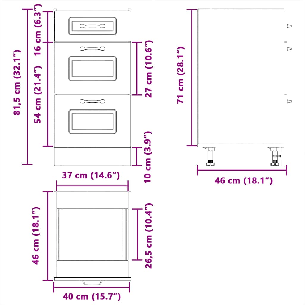 Sonoma Eiche Küchenschrank Küchenzeile Unterschrank Einbauküche - Kalmar Line - Bild 250 von 281