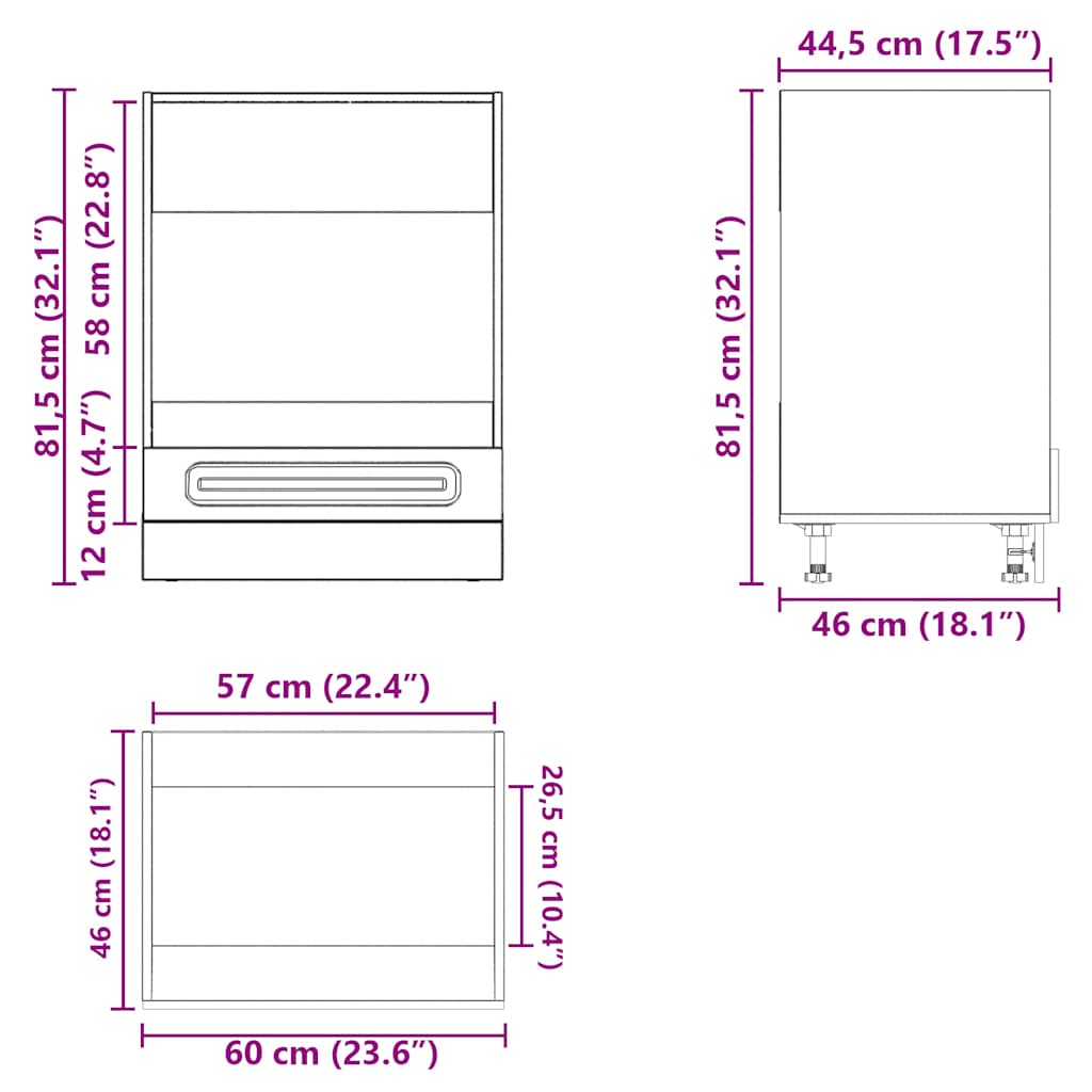 Grau Sonoma Küchenschrank Küchenzeile Unterschrank Einbauküche - Kalmar Line - Bild 113 von 283