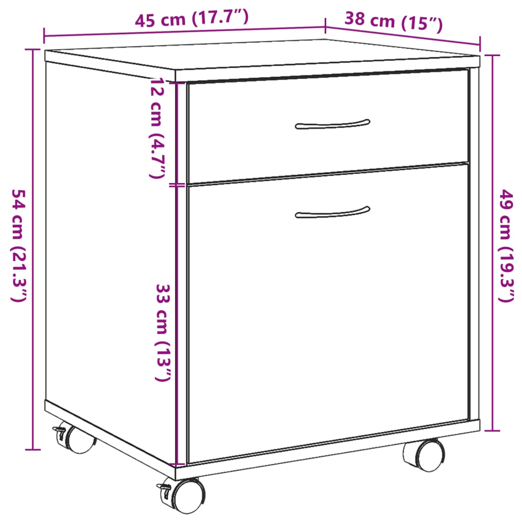 Rollcontainer Aktenschrank Bürocontainer mit Schublade/Regal Büroschrank Schrank - Bild 153 von 290
