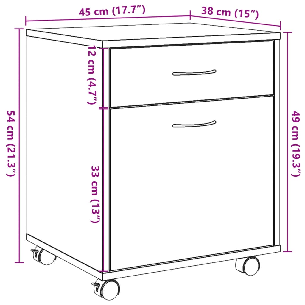Rollcontainer Aktenschrank Bürocontainer mit Schublade/Regal Büroschrank Schrank - Bild 164 von 290