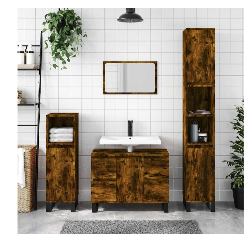 Badezimmerschrank Waschbeckenunterschrank Badschrank mehrere Auswahl 80x33x60 cm - Bild 62 von 66