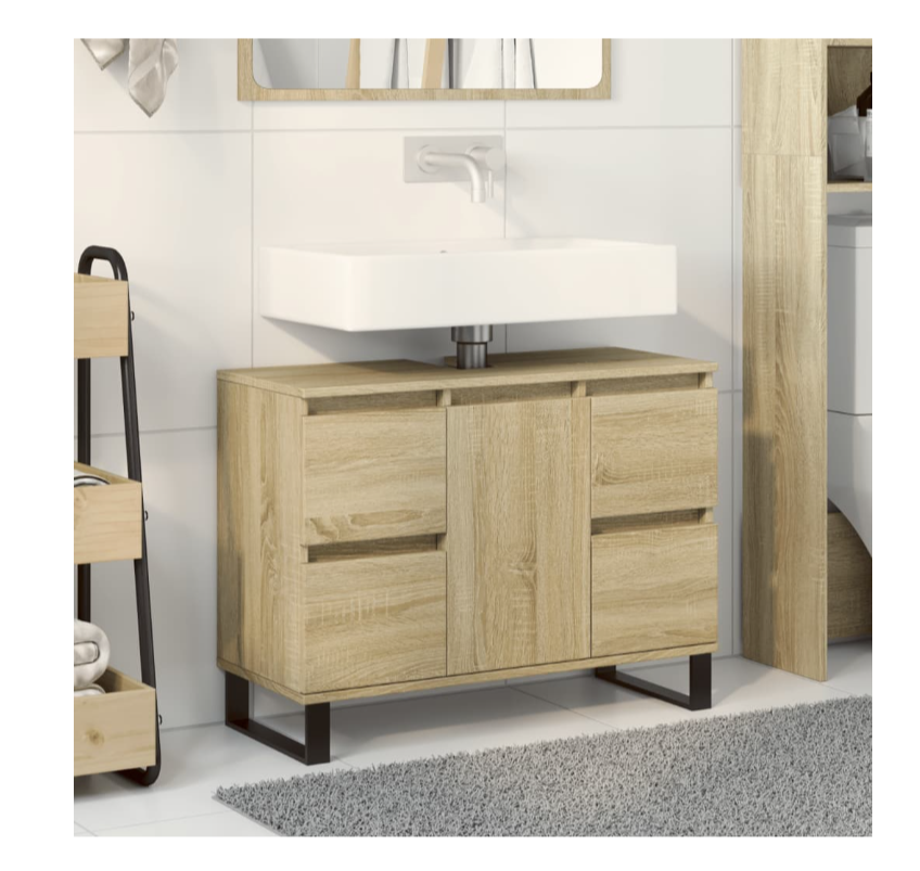 Badezimmerschrank Waschbeckenunterschrank Badschrank mehrere Auswahl 80x33x60 cm - Bild 65 von 66