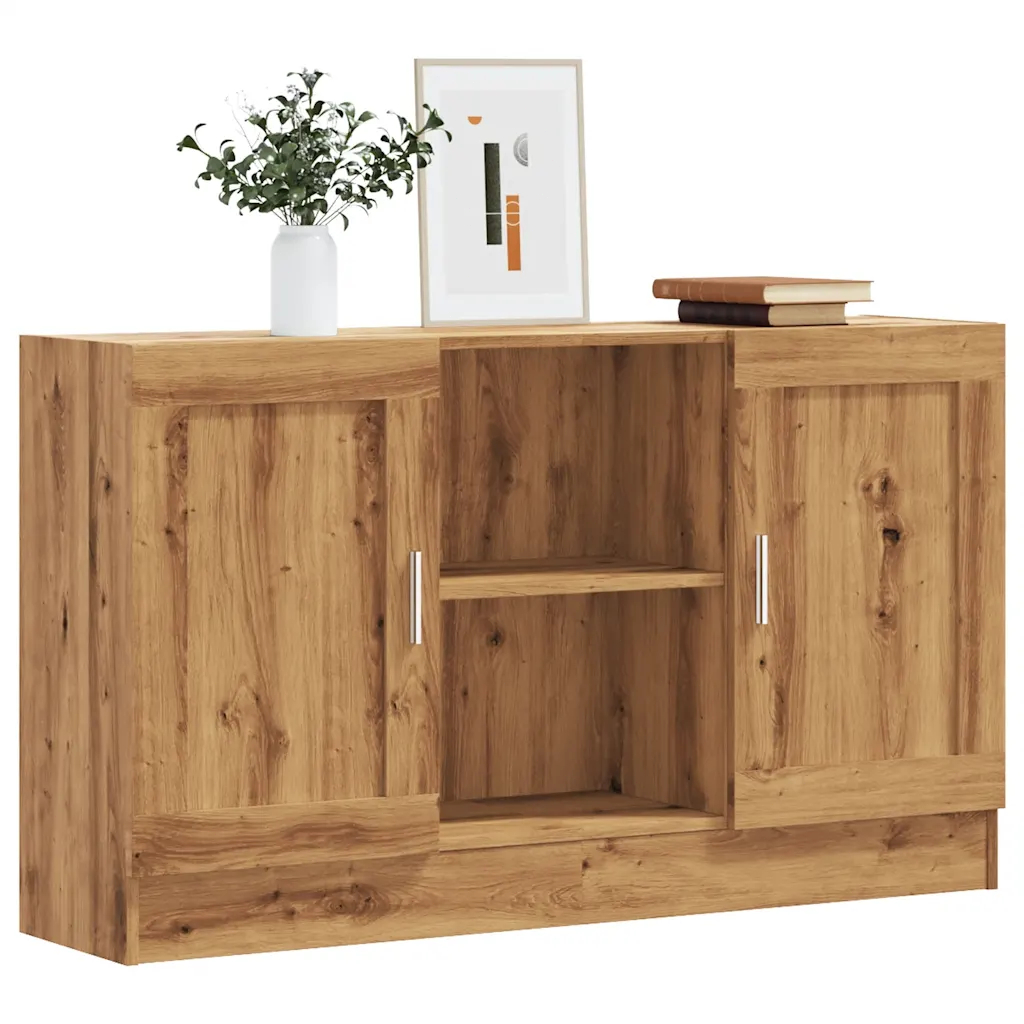 Kommode Anrichte 120 cm Sideboard 2 Türen und 2 Fächer Holzwerkstoff Bodengleich - Bild 89 von 89