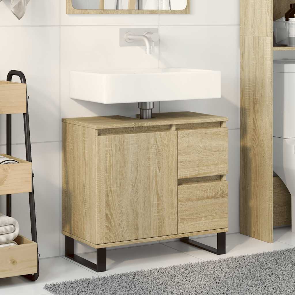 Badezimmerschrank Badschrank Waschbeckenunterschrank Badmöbel Mehrere Farben - Bild 30 von 33