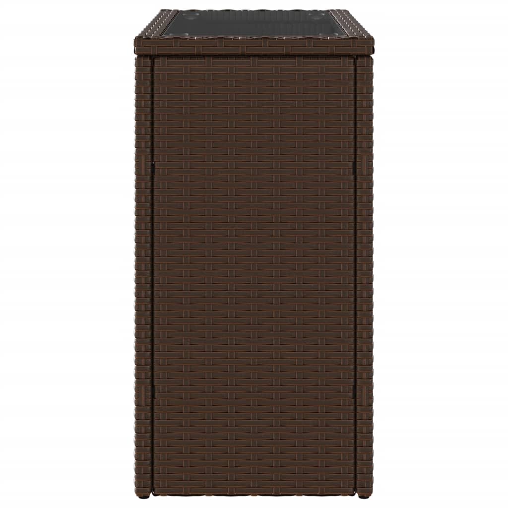 Gartentisch Beistelltisch Couchtisch Couchtisch mit Holz/Glasplatte Poly Rattan - Bild 61 von 65