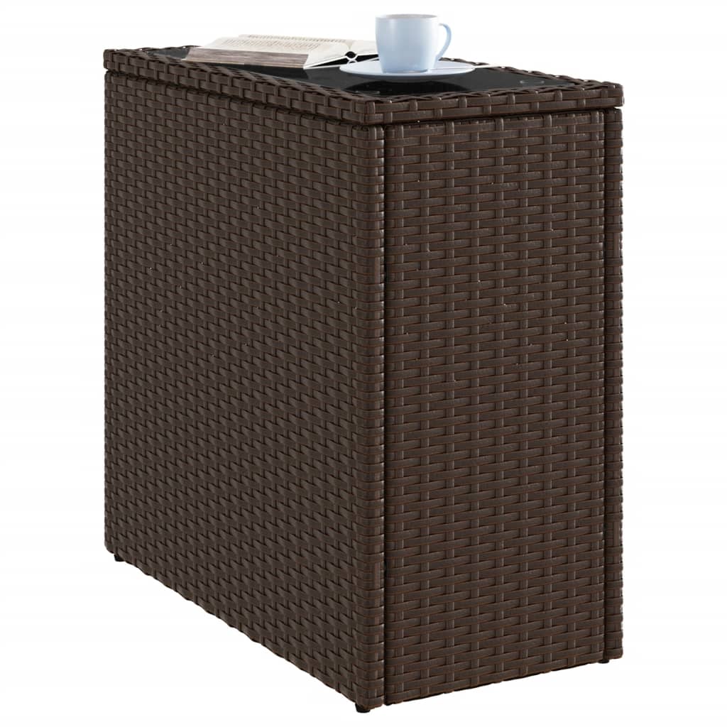Gartentisch Beistelltisch Couchtisch Couchtisch mit Holz/Glasplatte Poly Rattan - Bild 59 von 65