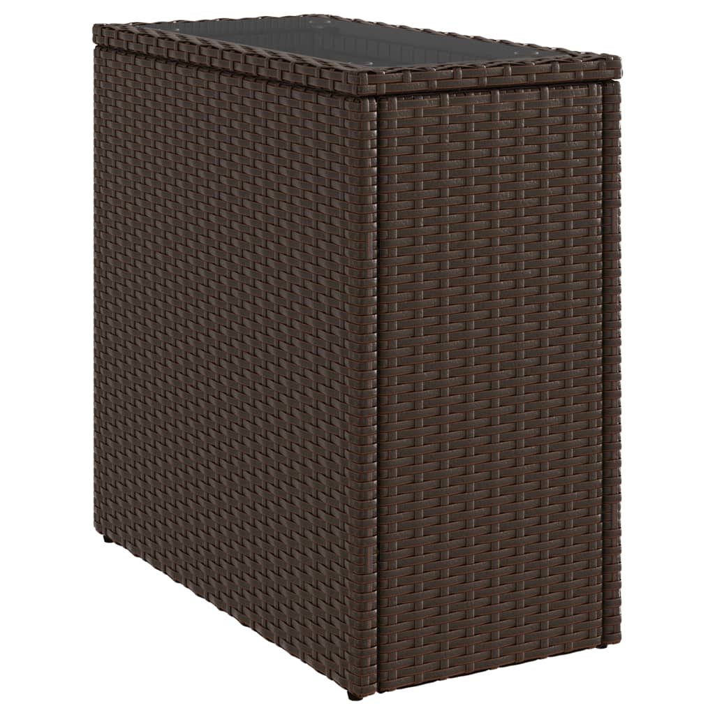 Gartentisch Beistelltisch Couchtisch Couchtisch mit Holz/Glasplatte Poly Rattan - Bild 57 von 65