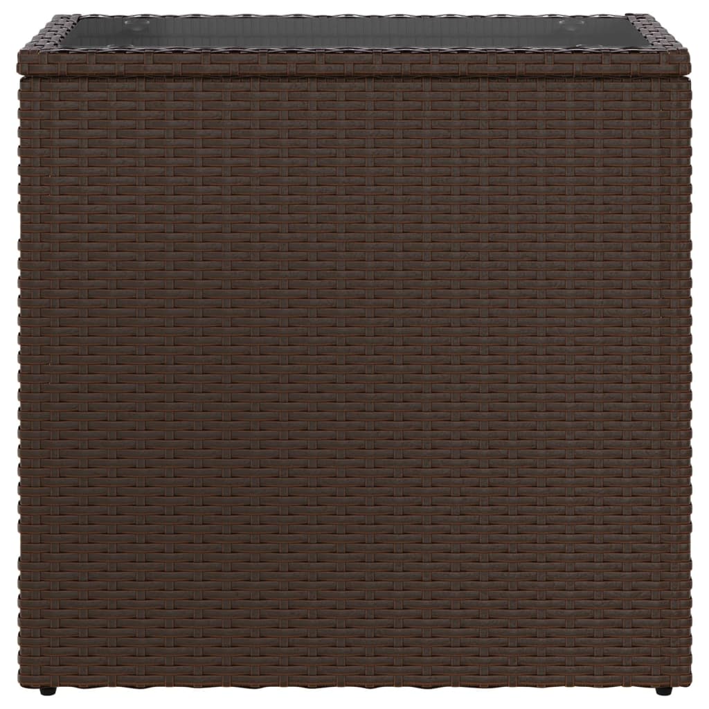 Gartentisch Beistelltisch Couchtisch Couchtisch mit Holz/Glasplatte Poly Rattan - Bild 60 von 65