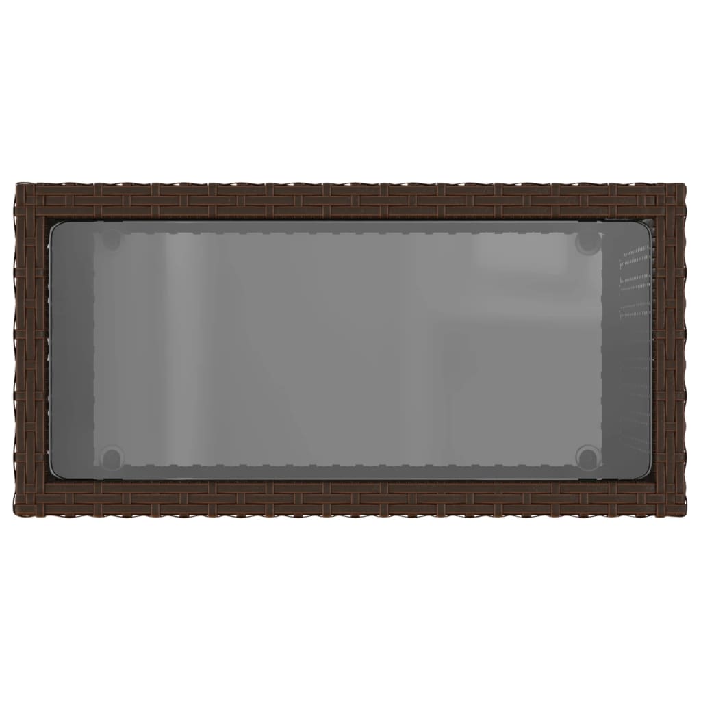 Gartentisch Beistelltisch Couchtisch Couchtisch mit Holz/Glasplatte Poly Rattan - Bild 62 von 65