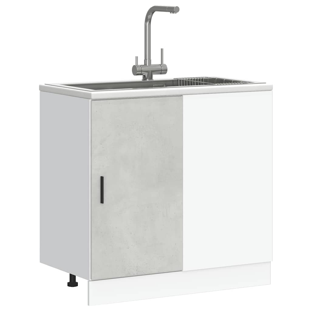 Betongrau Küchenschrank Küchenzeile Einbauküche Unterschrank Hängeschrank Module - Bild 31 von 310