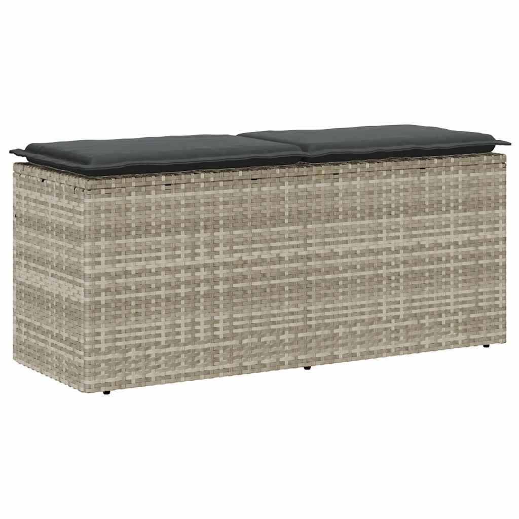 Gartenbank mit Kissen Poly Rattan Sitzbank Balkonbank Gartenmöbel Terrassenbank - Bild 21 von 26