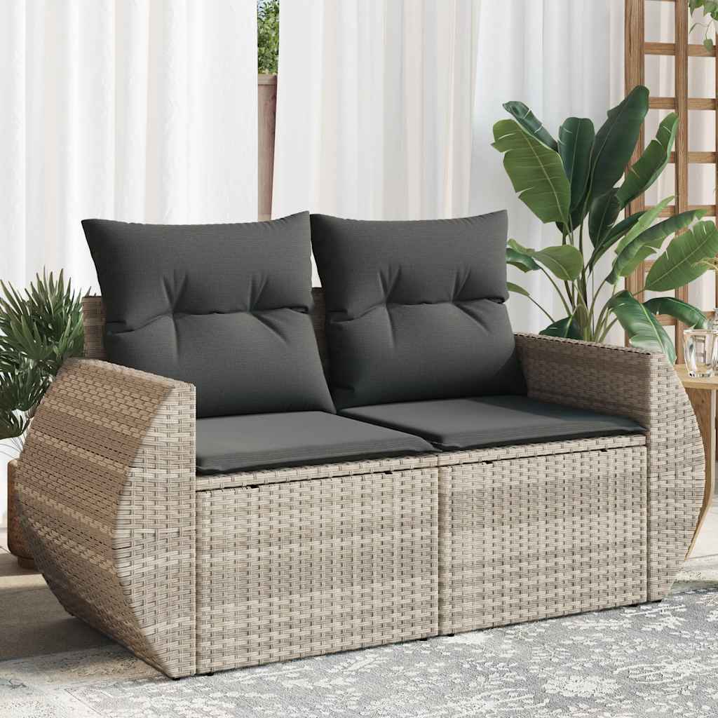 2-Sitzer Gartensofa mit Kissen Outdoor-Sofa Terrassen Sitzgruppen Gartenmöbel - Bild 28 von 29