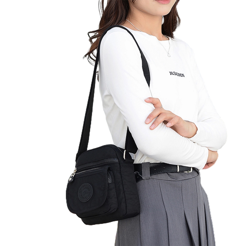 Kleine Handtasche Schultertasche Herren Damen Tasche Umhängetasche Nylon