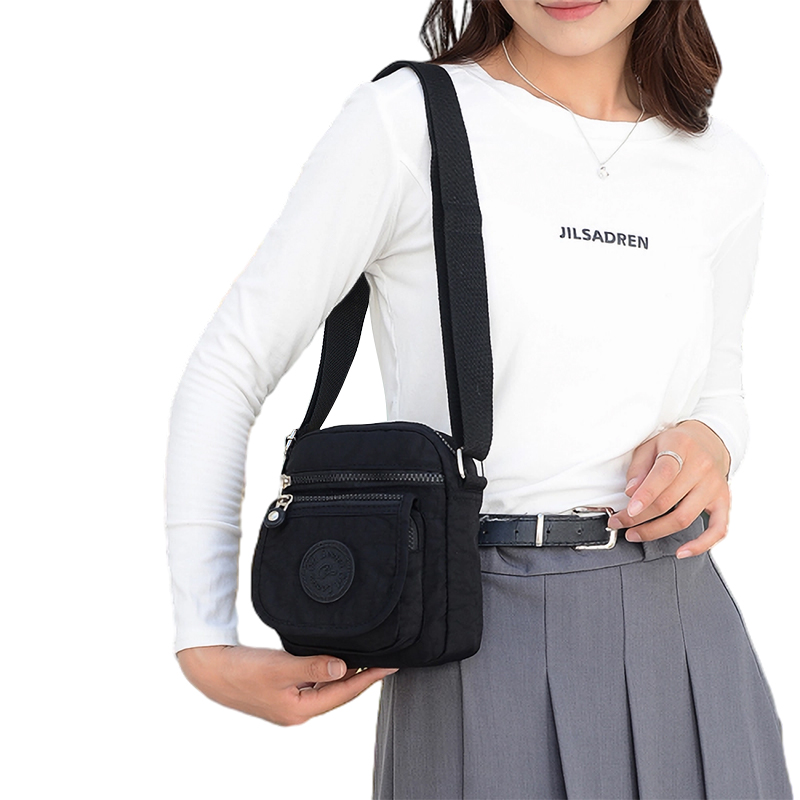 Kleine Handtasche Schultertasche Herren Damen Tasche Umhängetasche Nylon