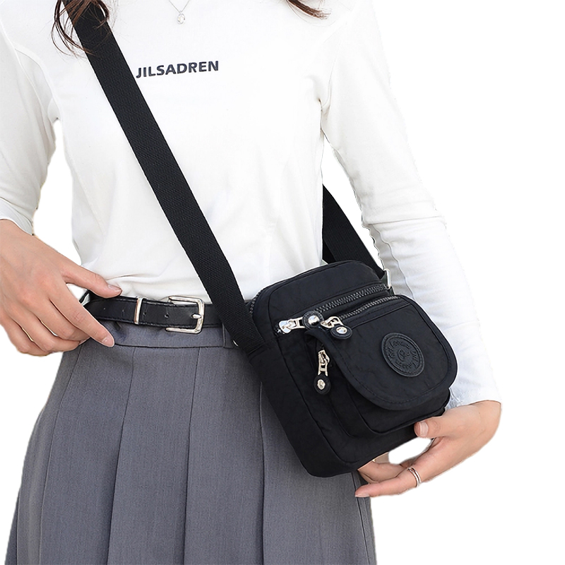 Kleine Handtasche Schultertasche Herren Damen Tasche Umhängetasche Nylon