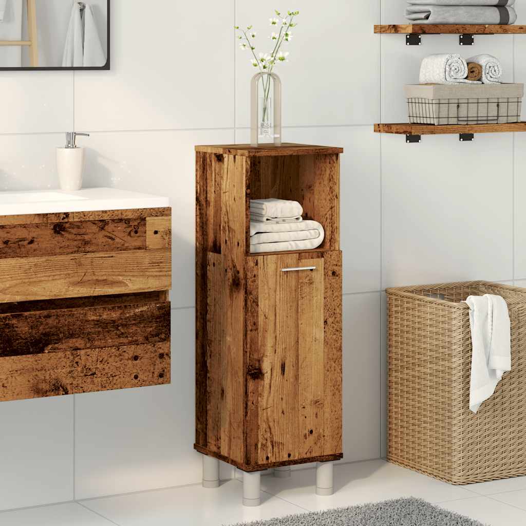 Badezimmerschrank Badschrank Schmaler Midischrank Badregal 3 Fächern 30x30x95 cm - Bild 92 von 109