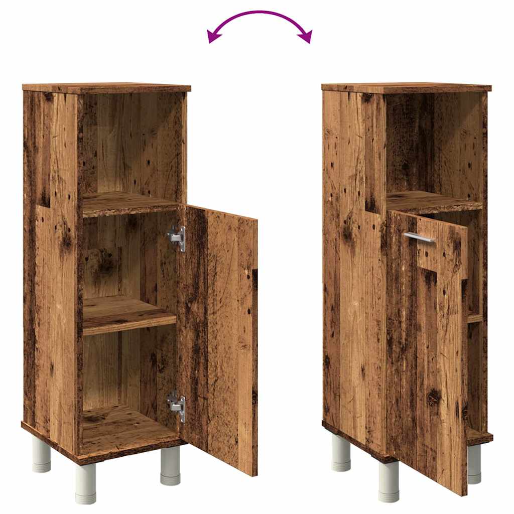 Badezimmerschrank Badschrank Schmaler Midischrank Badregal 3 Fächern 30x30x95 cm - Bild 97 von 109