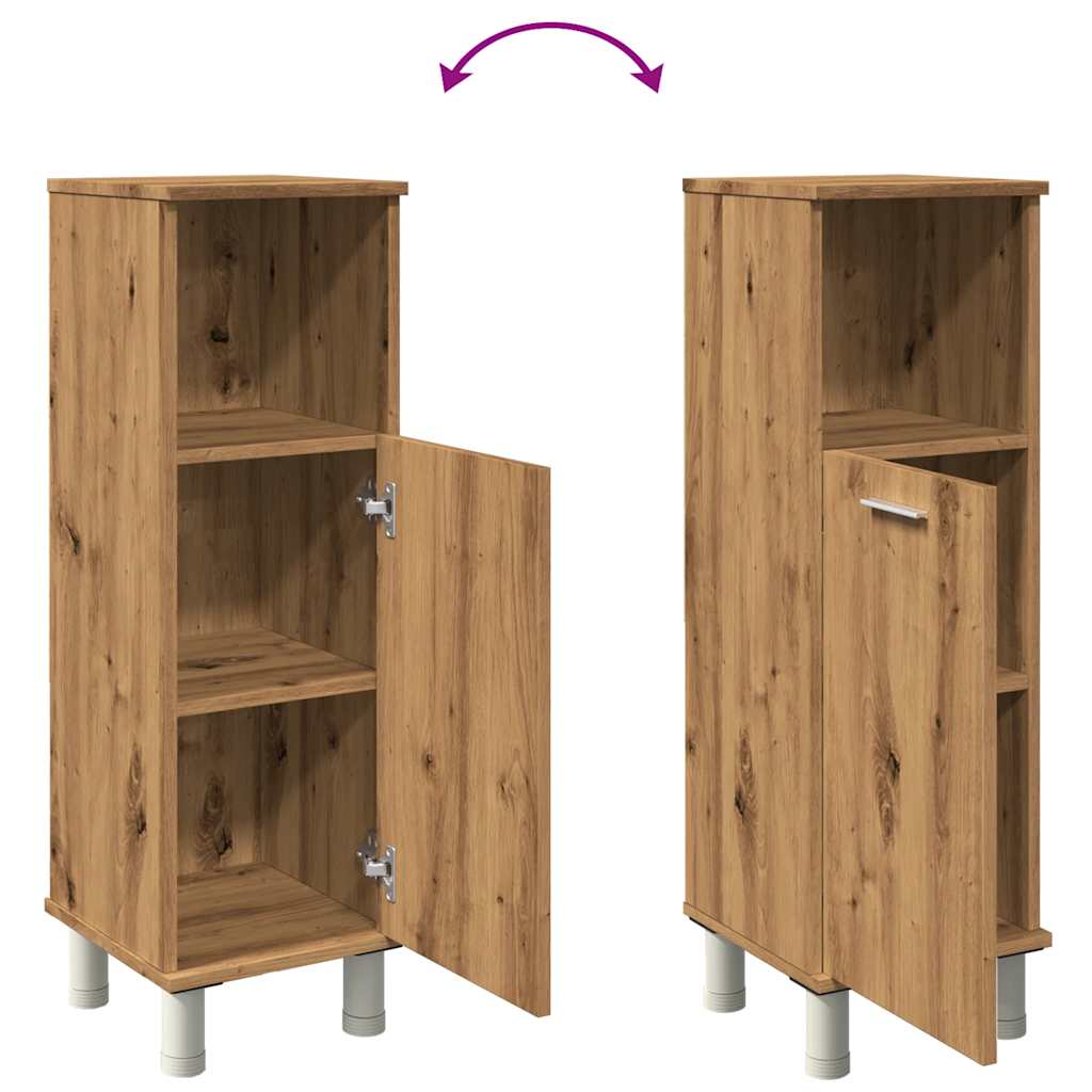 Badezimmerschrank Badschrank Schmaler Midischrank Badregal 3 Fächern 30x30x95 cm - Bild 107 von 109