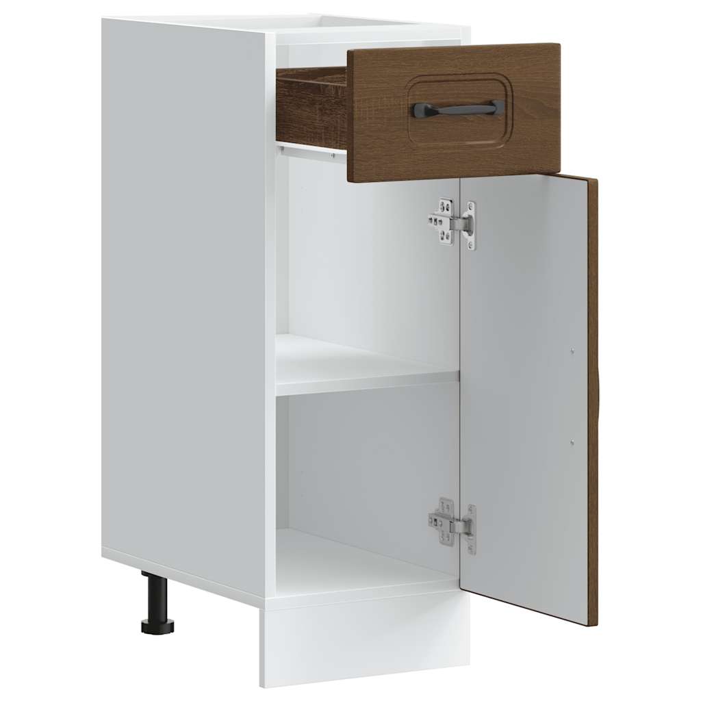 Braune Eiche Küchenschrank Küchenzeile Unterschrank Einbauküche - Kalmar Line - Bild 43 von 278