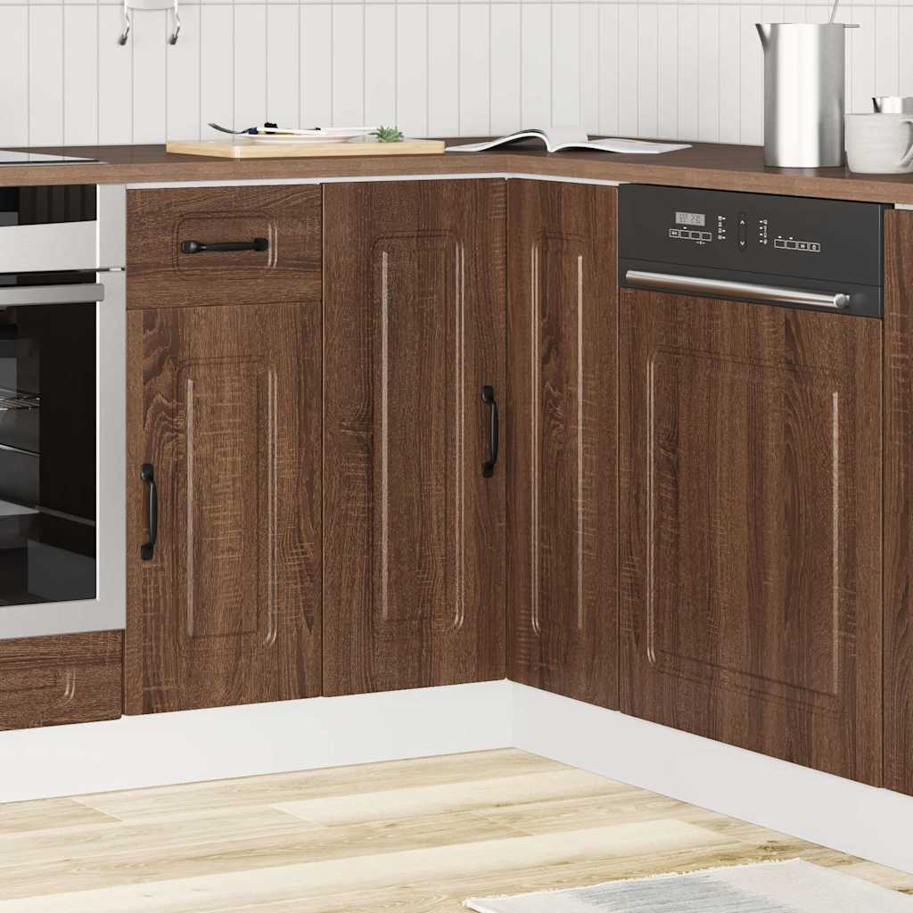 Braune Eiche Küchenschrank Küchenzeile Unterschrank Einbauküche - Kalmar Line - Bild 102 von 278
