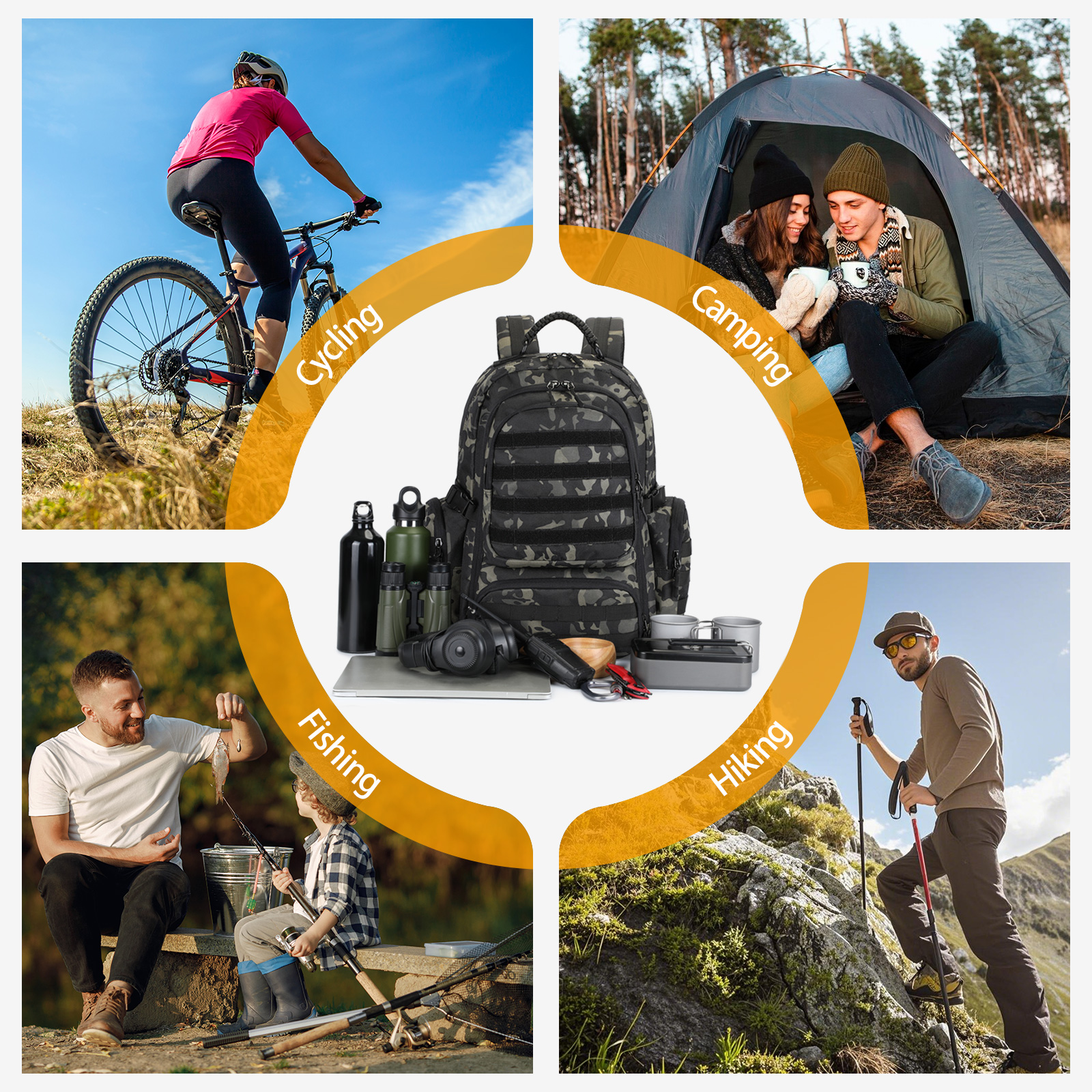 40L 50L Taktischer Rucksack Militär Wanderrucksack Wasserdicht Trekkingrucksack