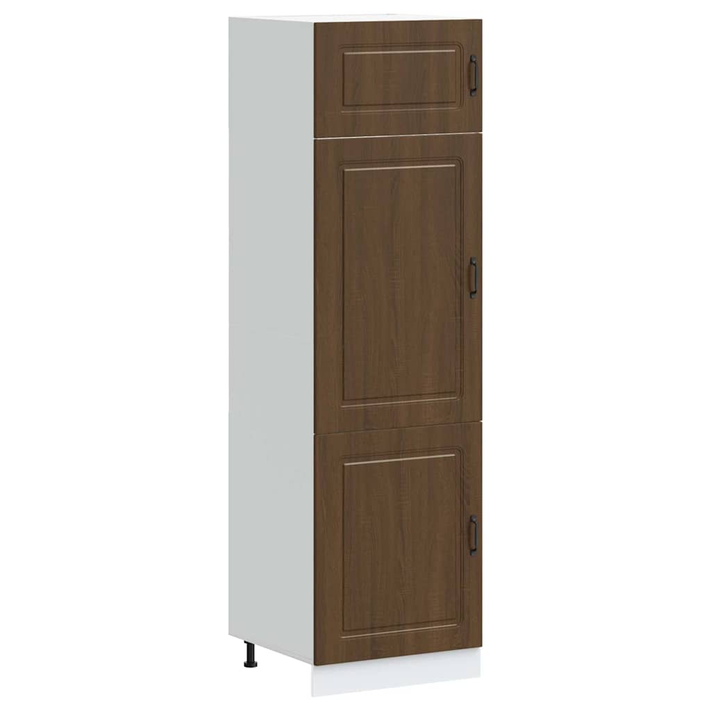 Braune Eiche Küchenschrank Küchenzeile Unterschrank Einbauküche - Kalmar Line - Bild 220 von 278