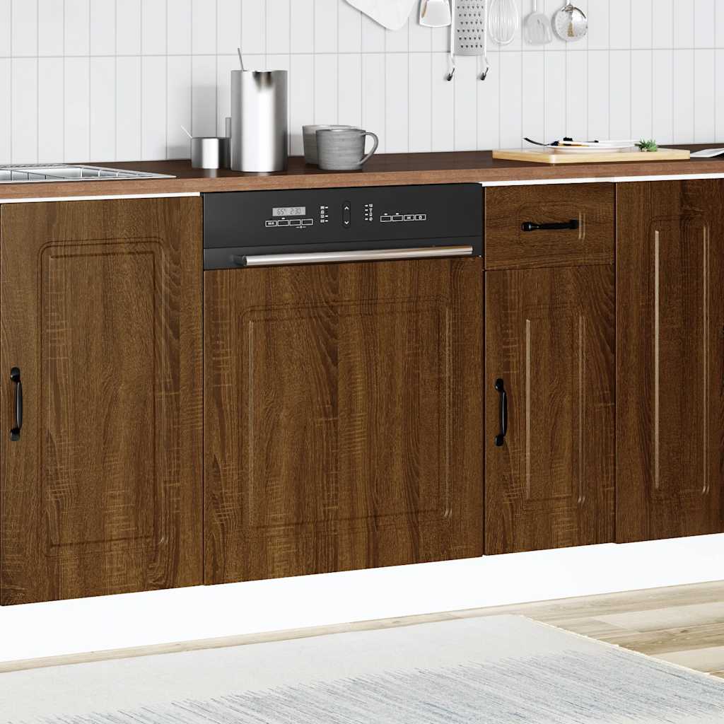 Braune Eiche Küchenschrank Küchenzeile Unterschrank Einbauküche - Kalmar Line - Bild 240 von 278