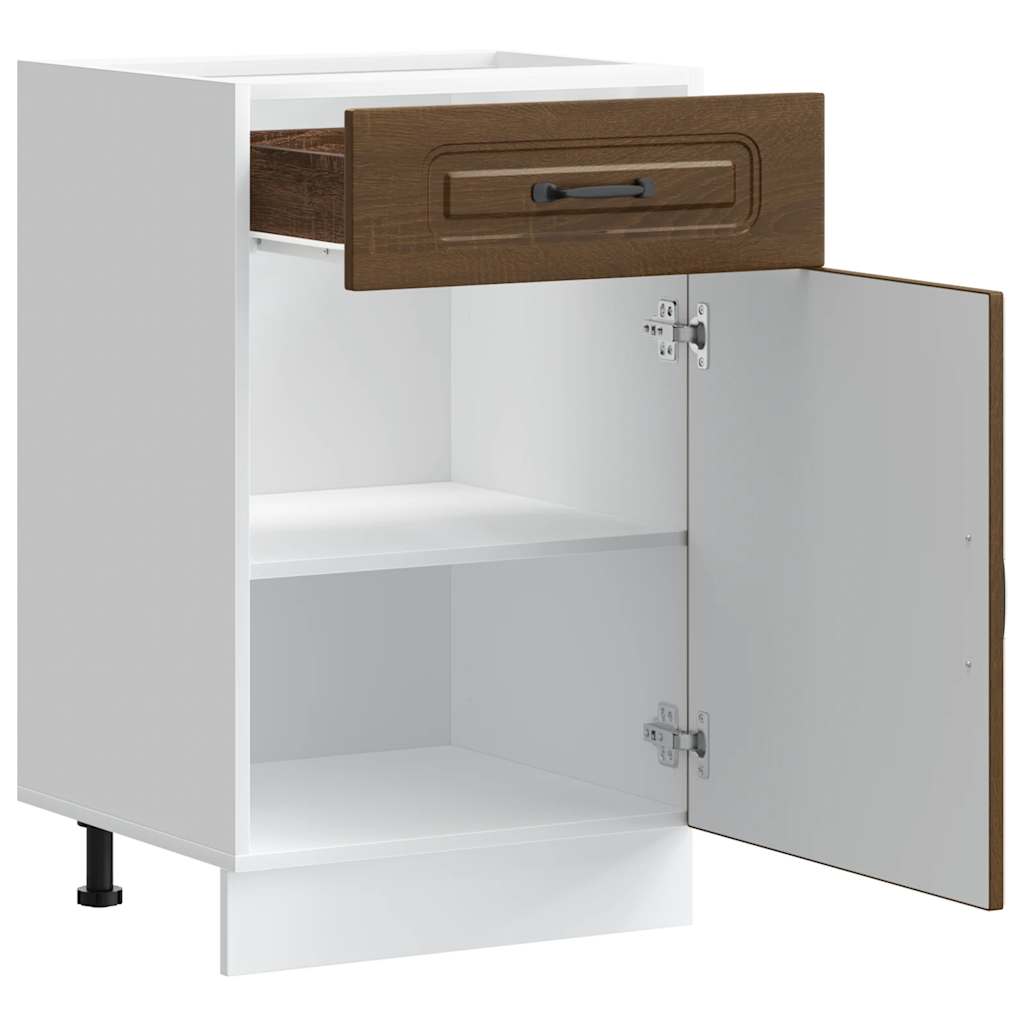 Braune Eiche Küchenschrank Küchenzeile Unterschrank Einbauküche - Kalmar Line - Bild 67 von 278