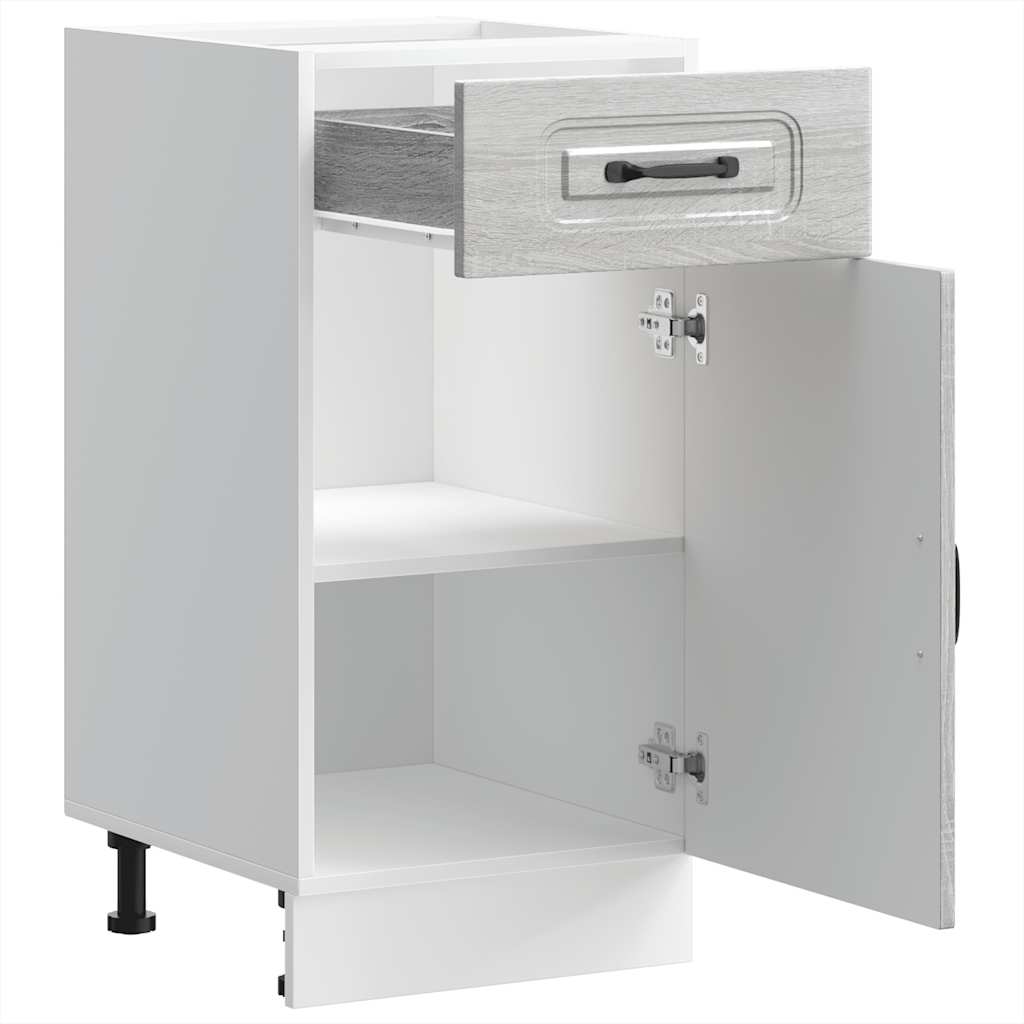 Grau Sonoma Küchenschrank Küchenzeile Unterschrank Einbauküche - Kalmar Line - Bild 55 von 283