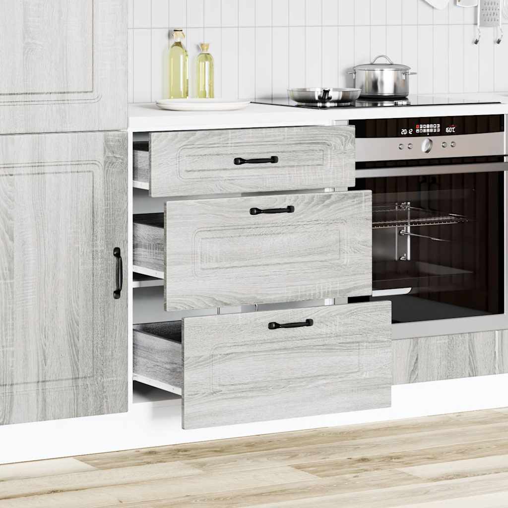 Grau Sonoma Küchenschrank Küchenzeile Unterschrank Einbauküche - Kalmar Line - Bild 264 von 283