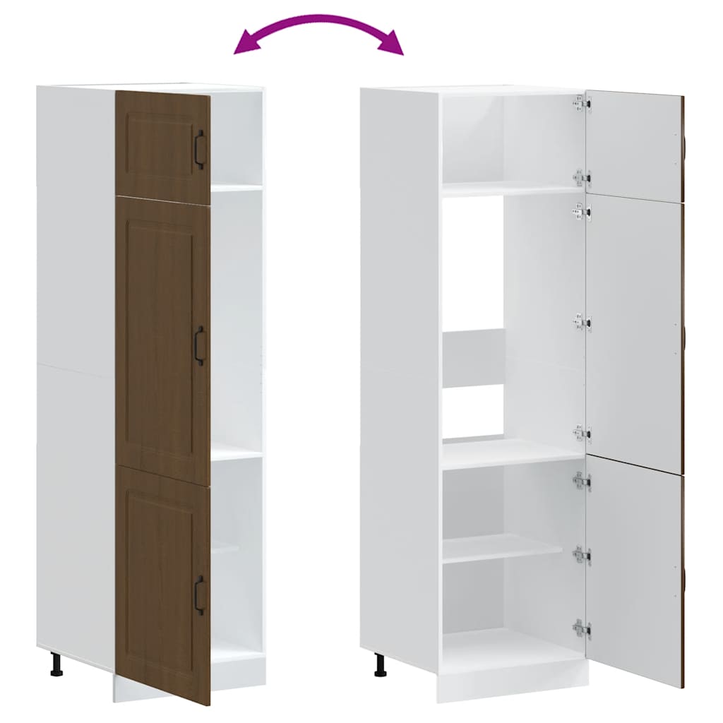 Braune Eiche Küchenschrank Küchenzeile Unterschrank Einbauküche - Kalmar Line - Bild 226 von 278