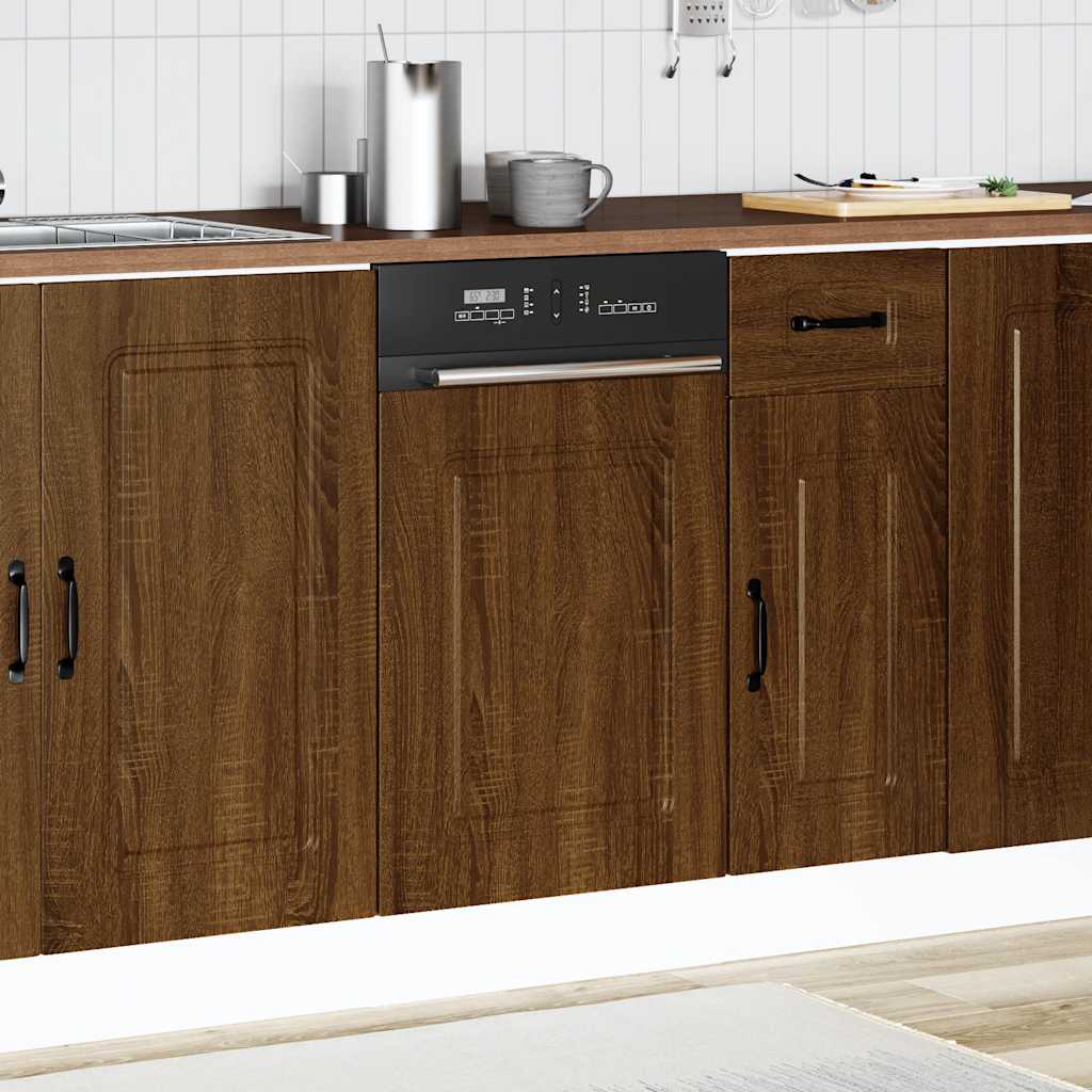 Braune Eiche Küchenschrank Küchenzeile Unterschrank Einbauküche - Kalmar Line - Bild 233 von 278