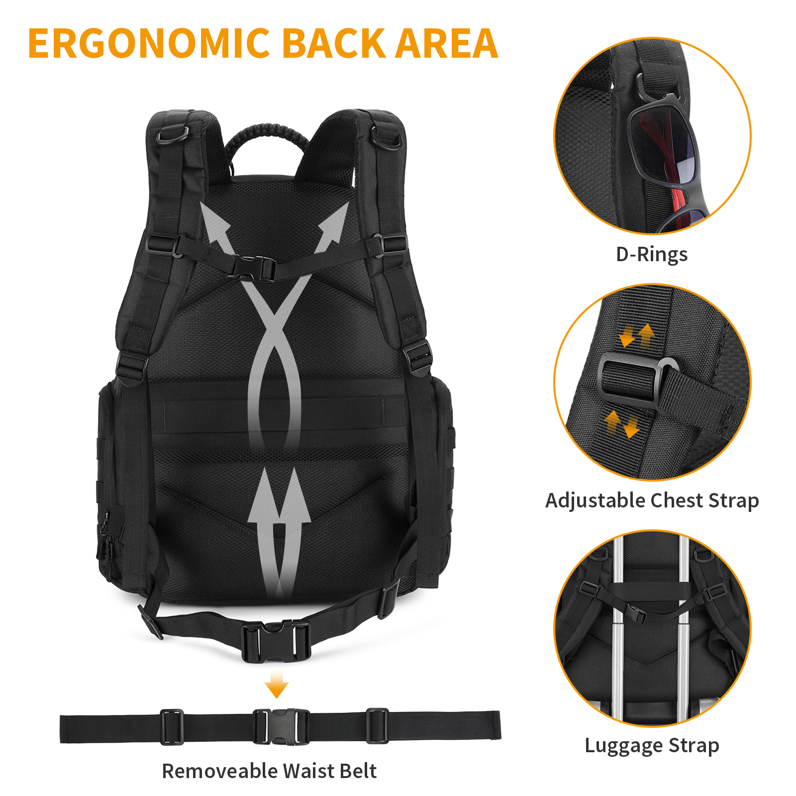 40L 50L Taktischer Rucksack Militär Wanderrucksack Wasserdicht Trekkingrucksack