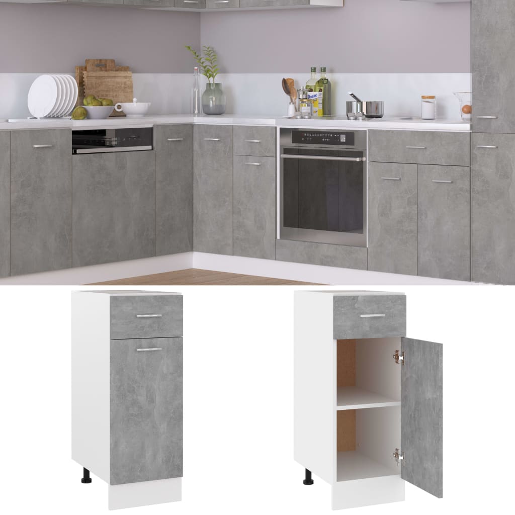 Betongrau Küchenschrank Küchenzeile Einbauküche Unterschrank Hängeschrank Module - Bild 38 von 310
