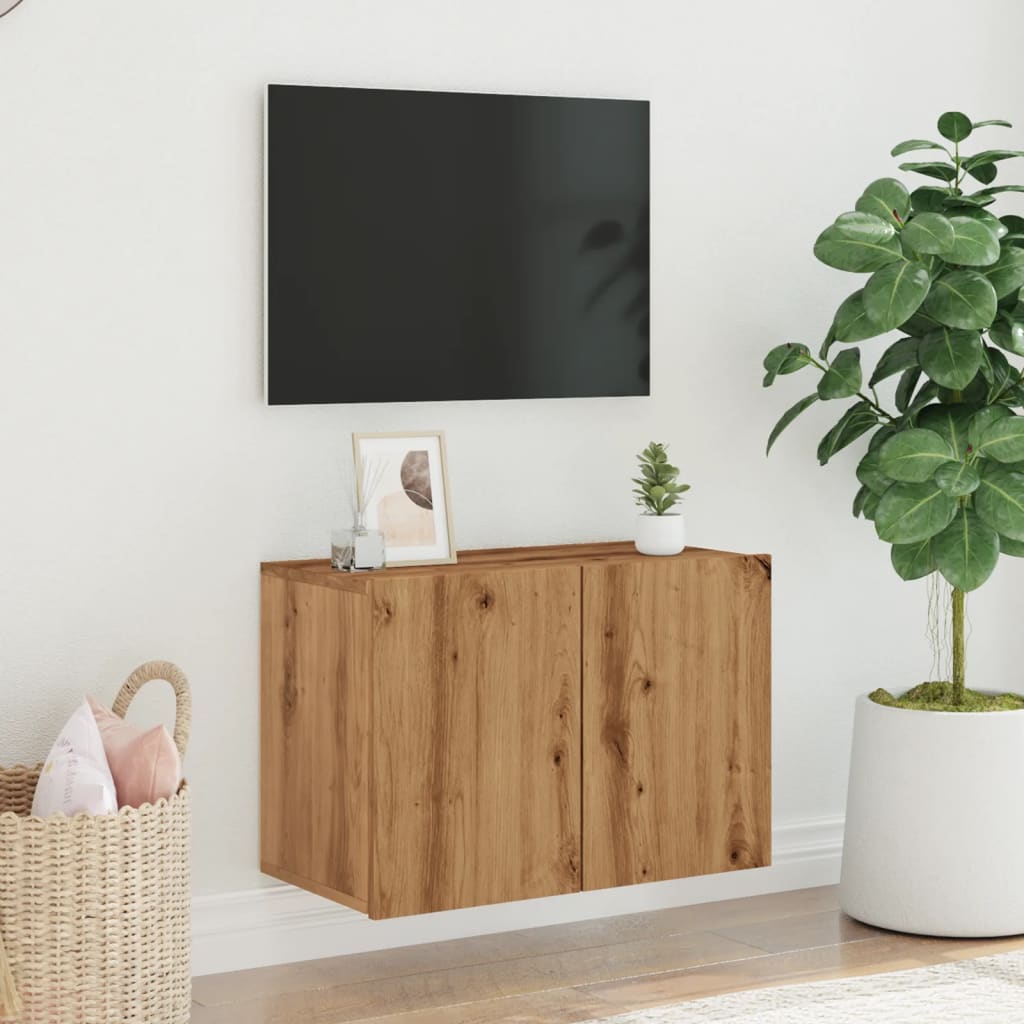 TV Wandschrank Lowboard Fernsehschrank Hängeschrank TV Möbel 60/80/100 cm - Bild 87 von 91