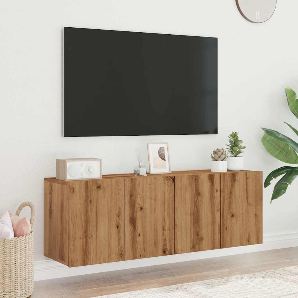 TV Wandschrank Lowboard Fernsehschrank Hängeschrank TV Möbel 60/80/100 cm - Bild 91 von 91