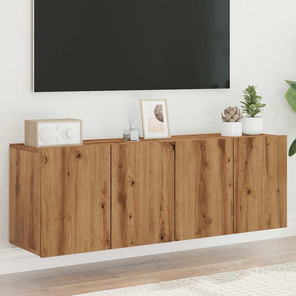 TV Wandschrank Lowboard Fernsehschrank Hängeschrank TV Möbel 60/80/100 cm - Bild 89 von 91