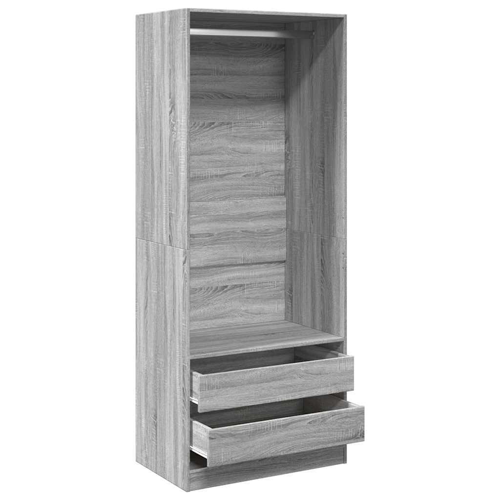 Kleiderschrank mit 2 Schubladen Offen Garderoben Schrank (30-100)x80x200cm - Bild 69 von 103