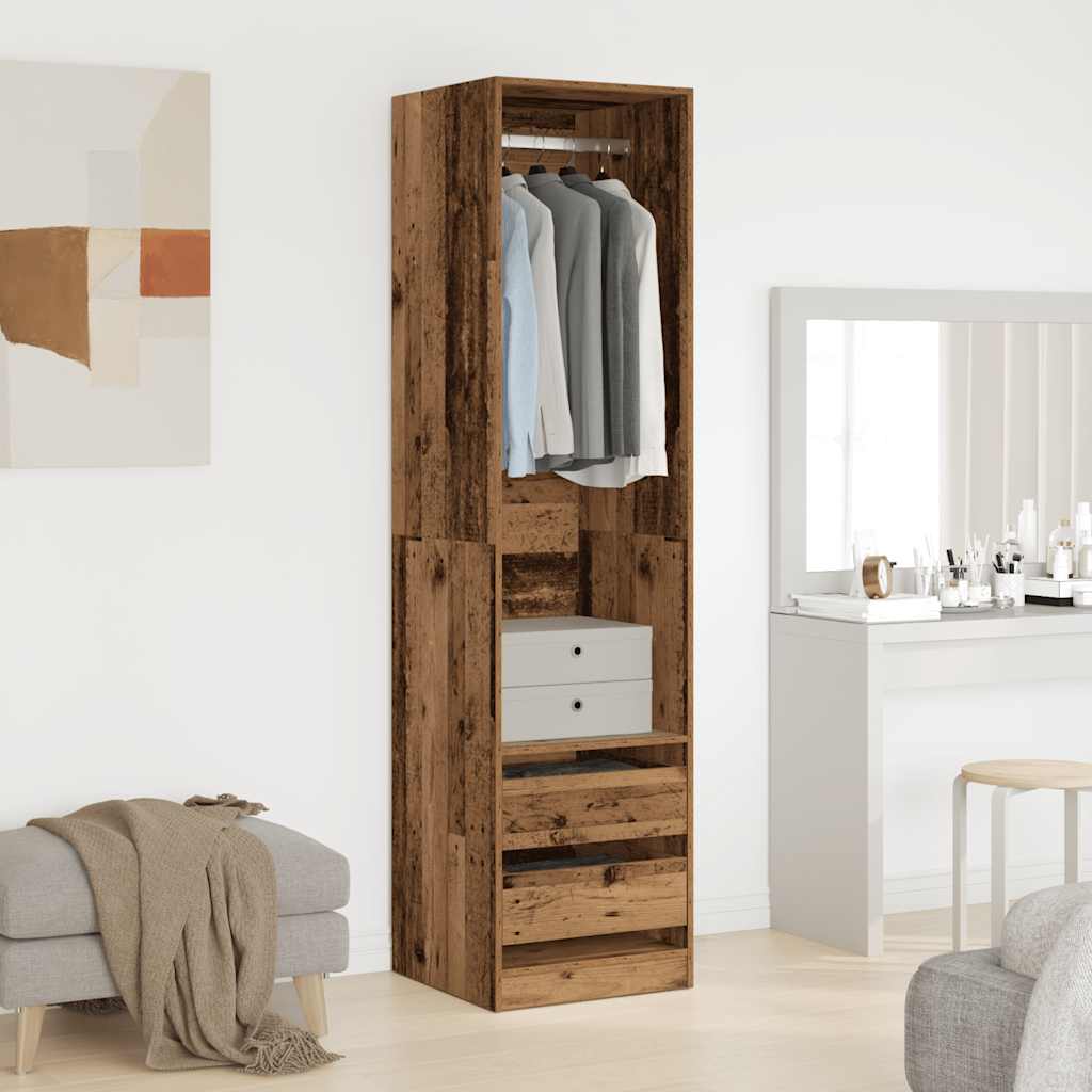 Kleiderschrank mit 2 Schubladen Offen Garderoben Schrank (30-100)x80x200cm - Bild 87 von 103