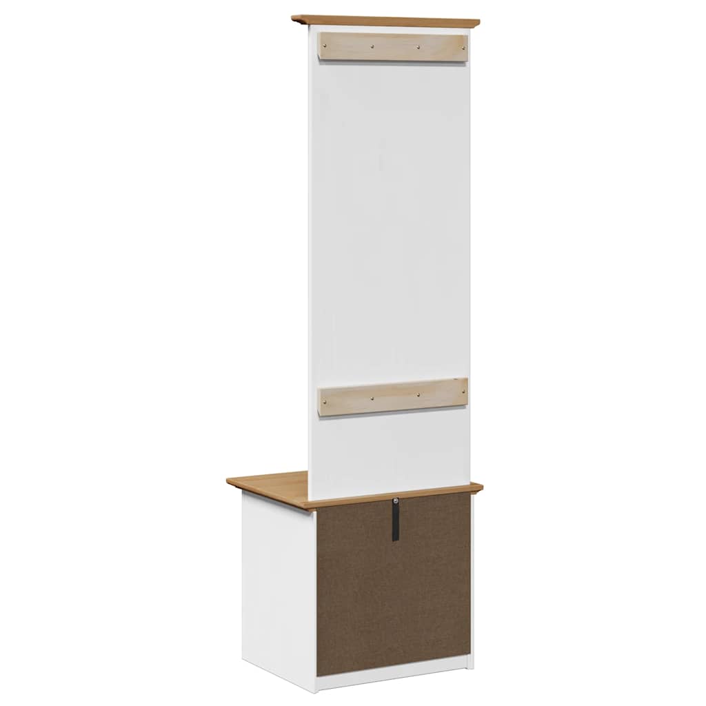 Flurgarderobe Flurschrank Garderobenset Flurmöbel mit Haken Massivholz Kiefer - Bild 19 von 30