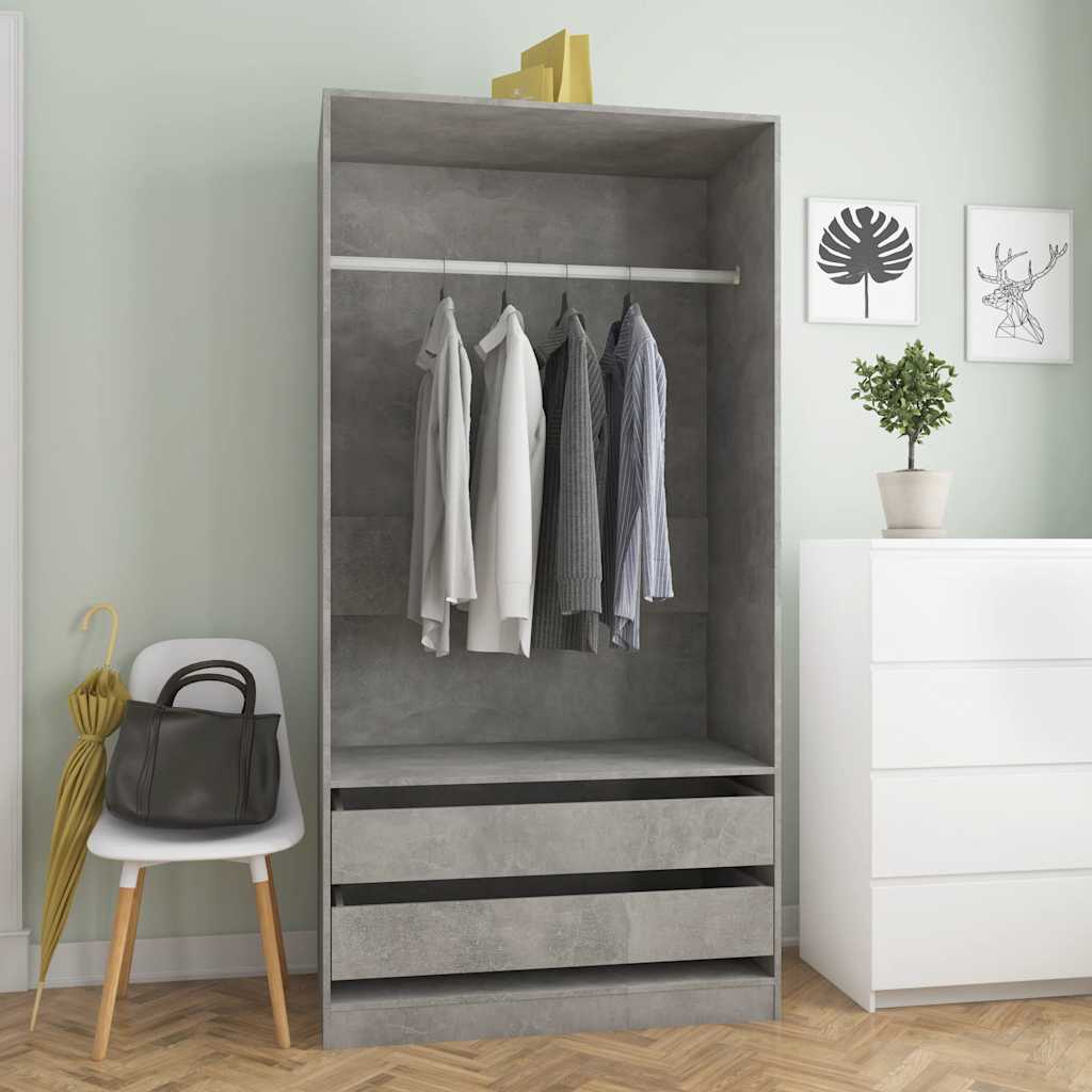 Kleiderschrank mit 2 Schubladen Offen Garderoben Schrank (30-100)x80x200cm - Bild 45 von 103