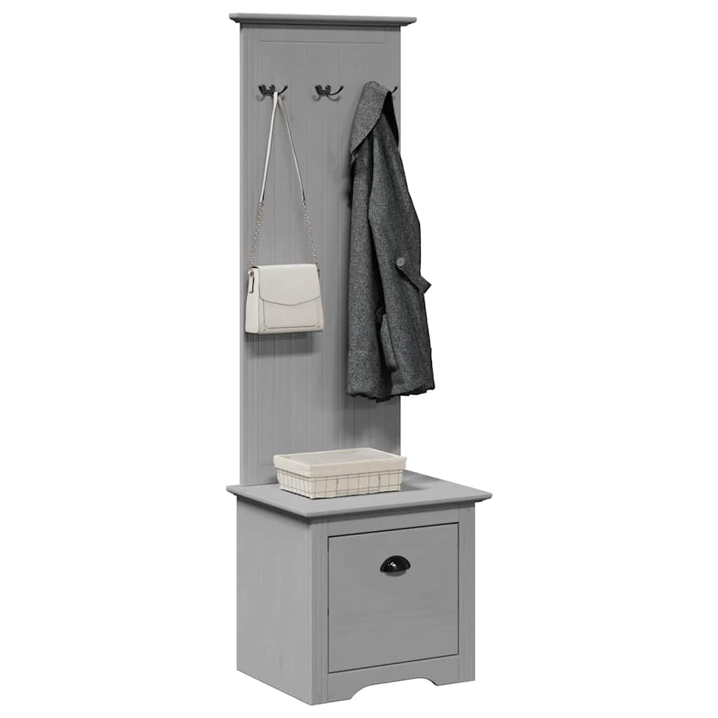Flurgarderobe Flurschrank Garderobenset Flurmöbel mit Haken Massivholz Kiefer - Bild 22 von 30