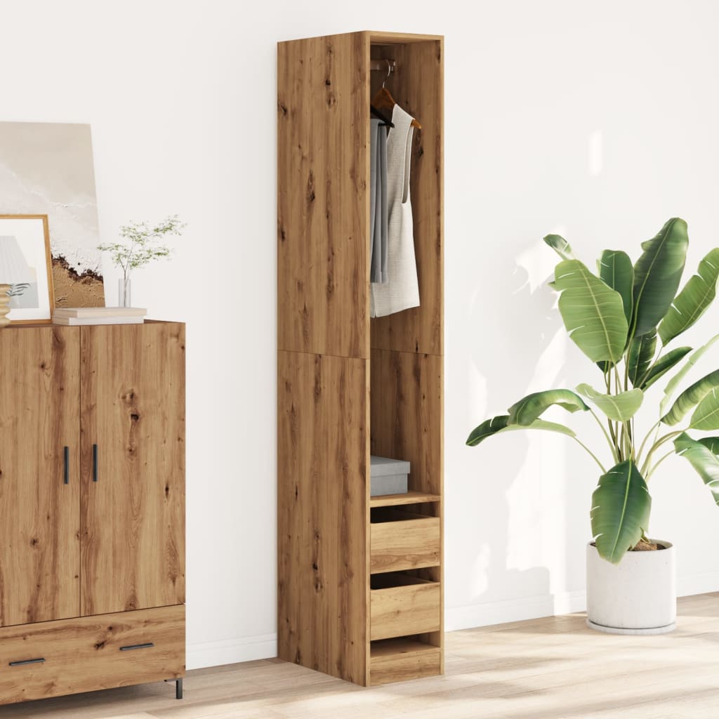 Kleiderschrank mit 2 Schubladen Offen Garderoben Schrank (30-100)x80x200cm - Bild 95 von 103