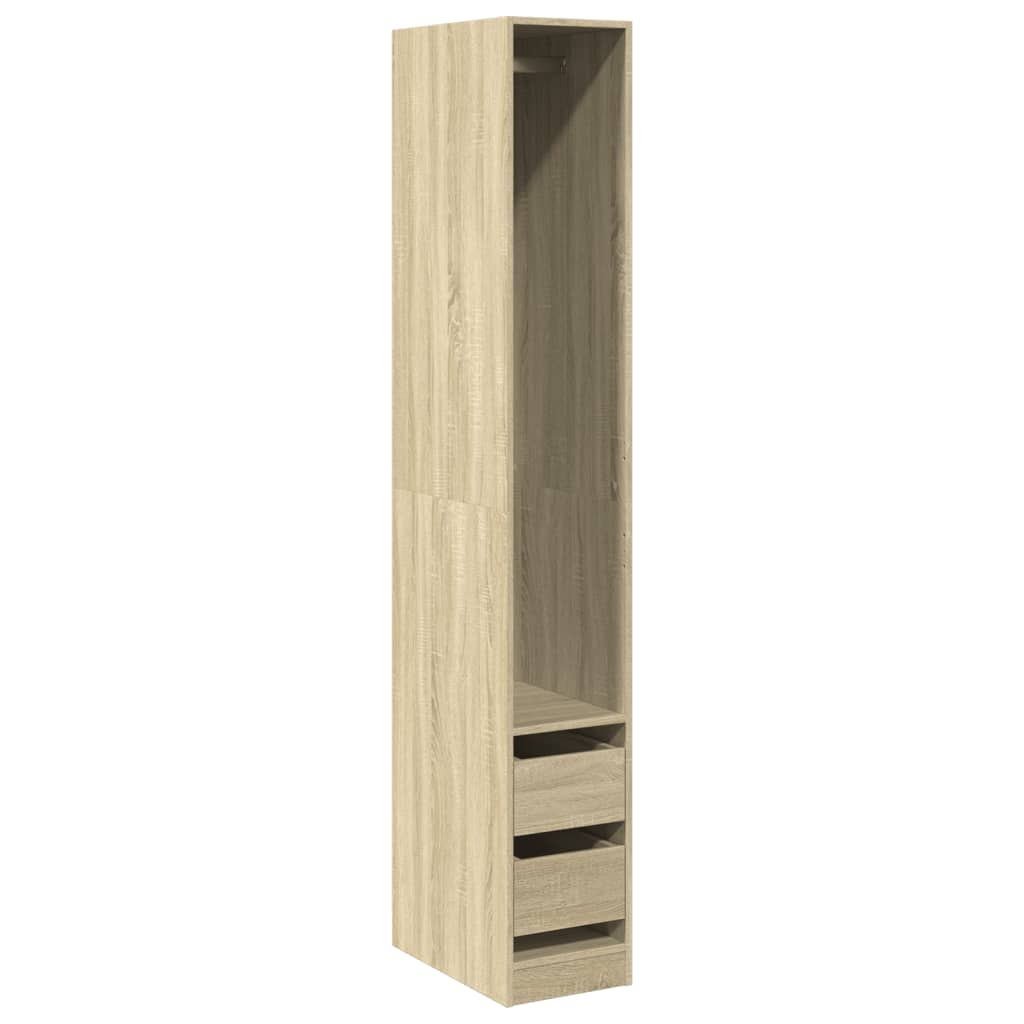 Kleiderschrank mit 2 Schubladen Offen Garderoben Schrank (30-100)x80x200cm - Bild 28 von 103