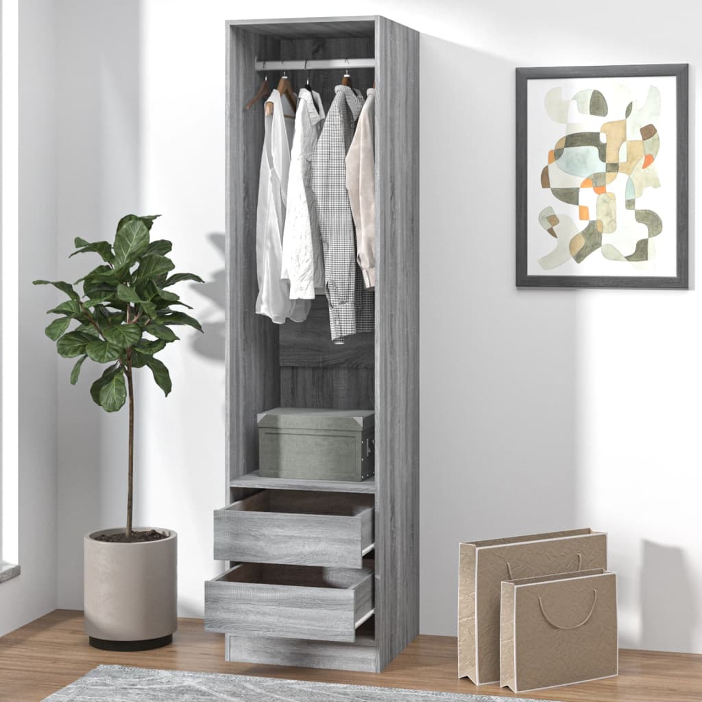 Kleiderschrank mit 2 Schubladen Offen Garderoben Schrank (30-100)x80x200cm - Bild 66 von 103