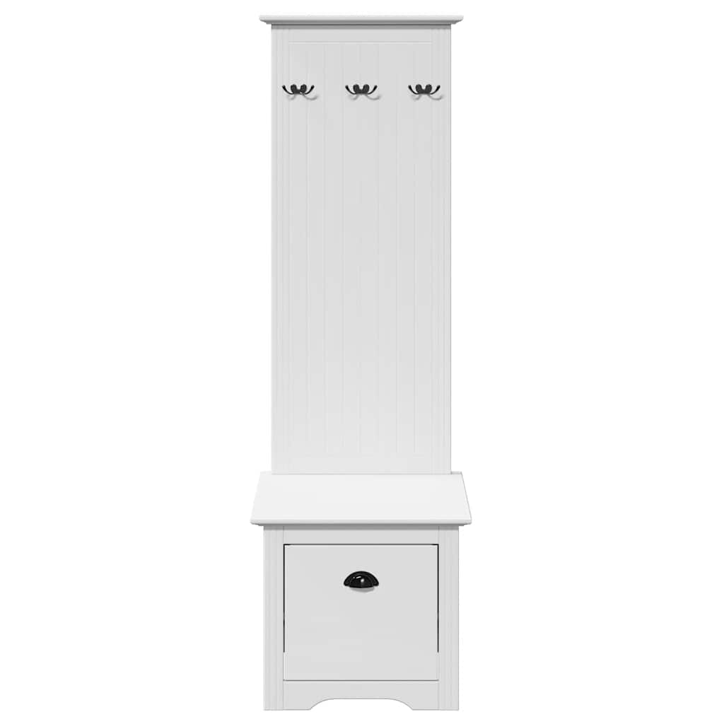 Flurgarderobe Flurschrank Garderobenset Flurmöbel mit Haken Massivholz Kiefer - Bild 7 von 30