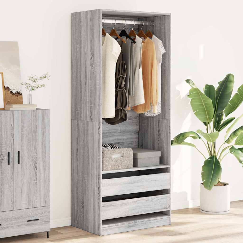 Kleiderschrank mit 2 Schubladen Offen Garderoben Schrank (30-100)x80x200cm - Bild 67 von 103